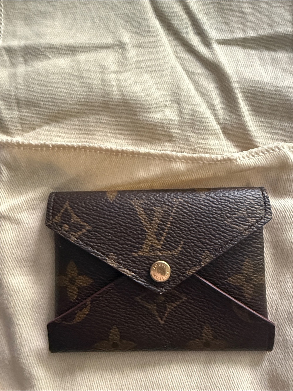 Louis Vuitton Monogram Canvas Envelope Card Holder in Brown